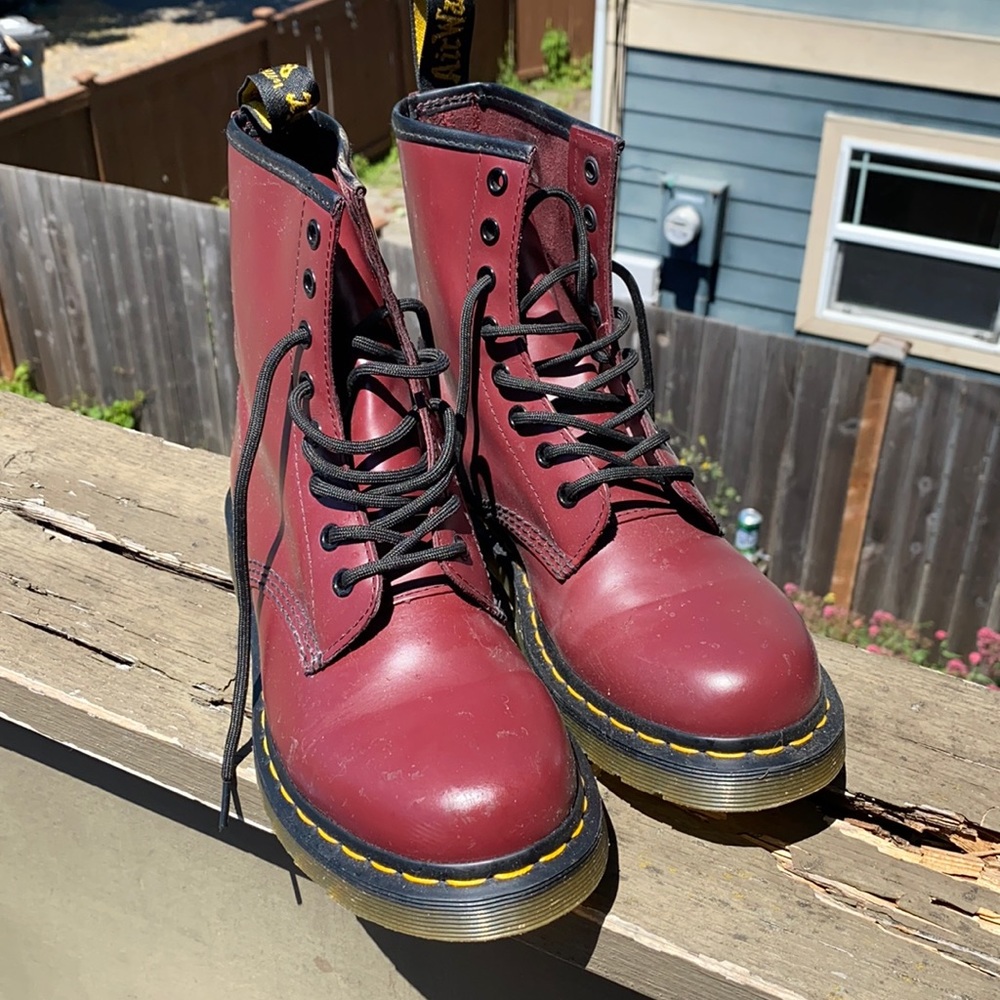 New Maroon Doc Martens - Picture 1 of 3